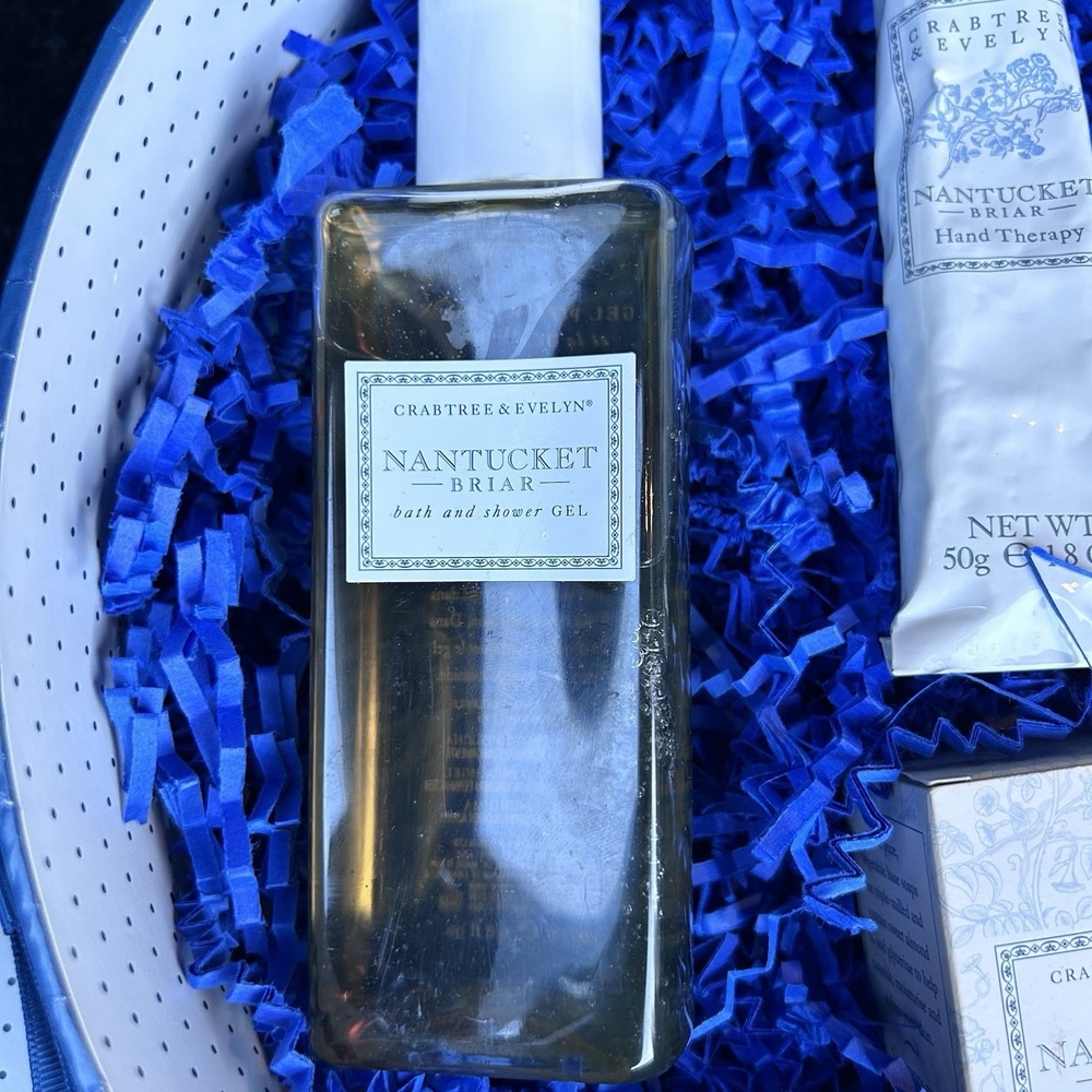 Crabtree & Evelyn Nantucket Briar Gift Set Body Lotion Bath Shower Gel Hand Cr - Picture 3 of 13